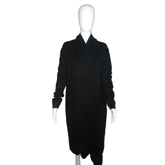 Maxsport Long Open Front Black Fall Winter‎ Glam Sweater - Picture 1 of 7